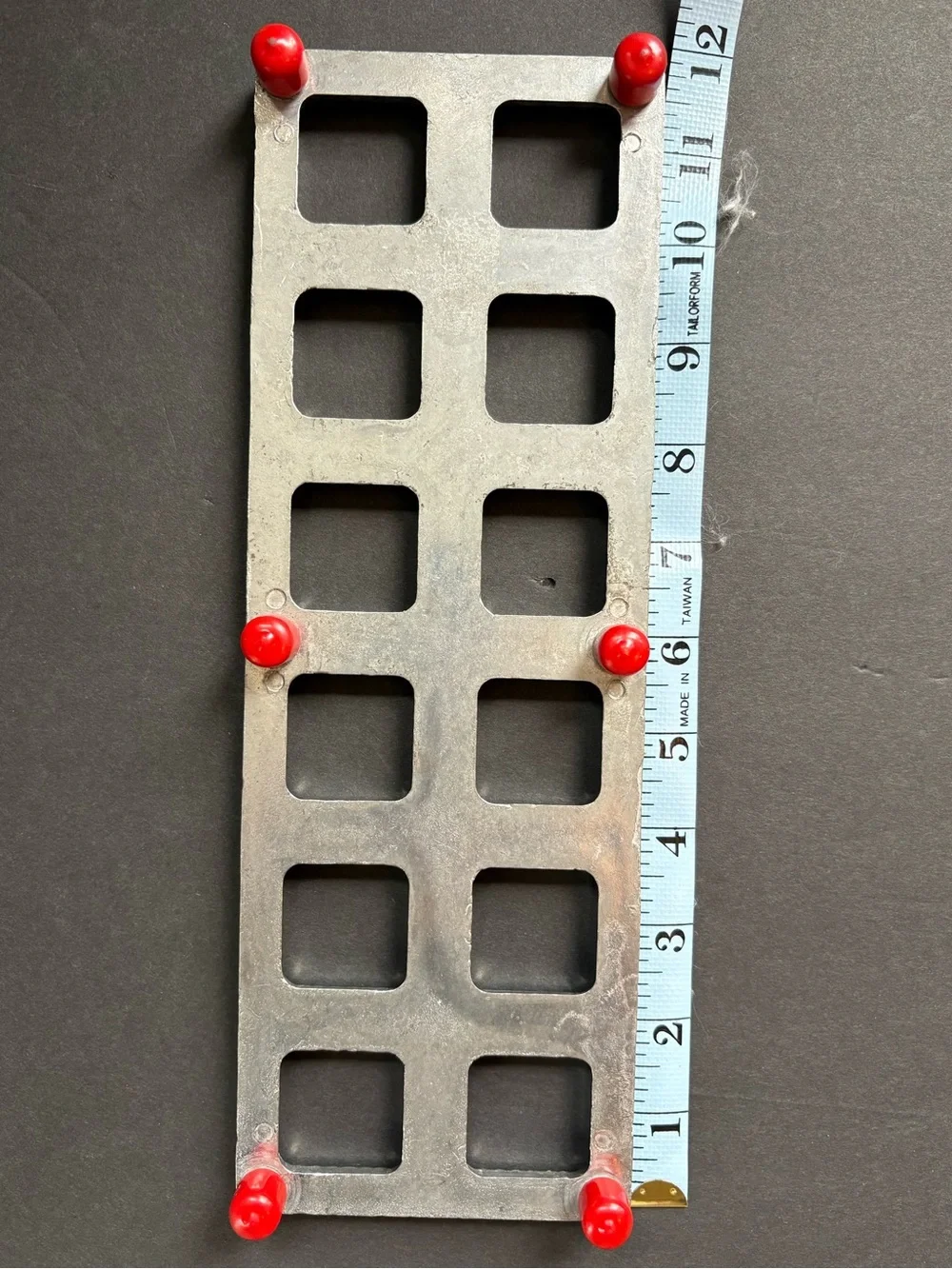 Vintage Cast Aluminum Footer Trivet or Ravioli Mold- Vintage Aesthetic Kitchen